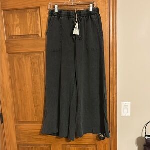 Easel, Boho style, Black Wide-Leg Pants. NWT and in bag